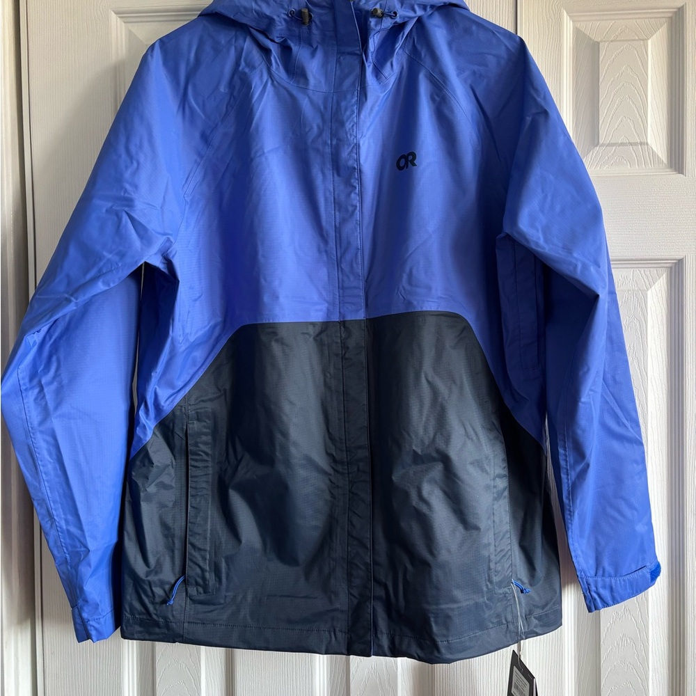 Outdoor Research Women’s  Two-Tone Blue and Black Raincoat